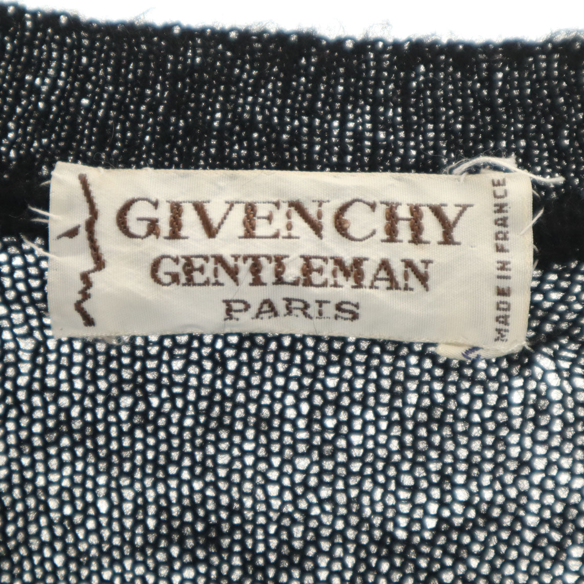 GIVENCHY GENTLEMAN ジバンシィ ジェントルマン 80s 90s オールド チェック柄 長袖 Vネック セーター 4 ブラック ニット メンズ