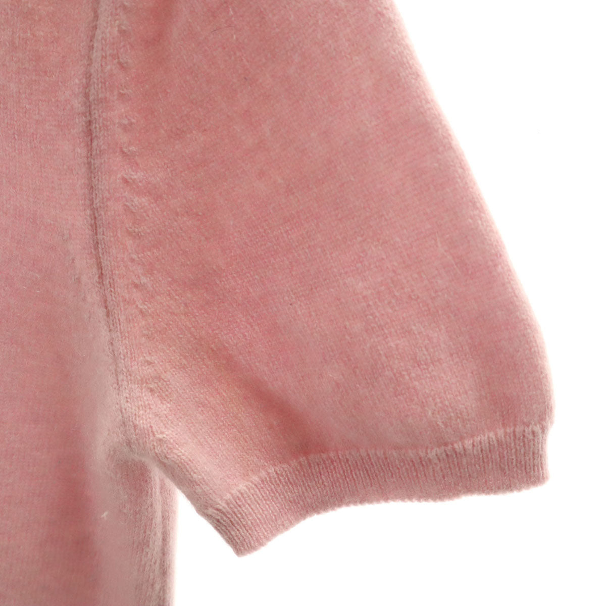 CHANEL BOUTIQUE シャネル ブティック 半袖 ニットカーディガン 40 ピンク レディース