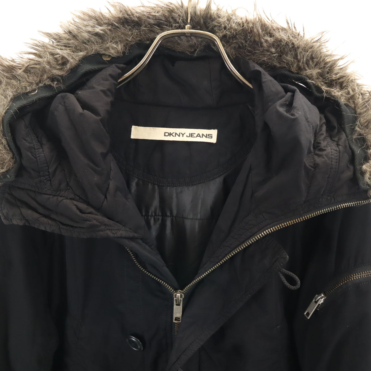 DKNY JEANS ダナキャランニューヨークジーンズ N-3Bタイプ モッズコート S ブラック メンズ