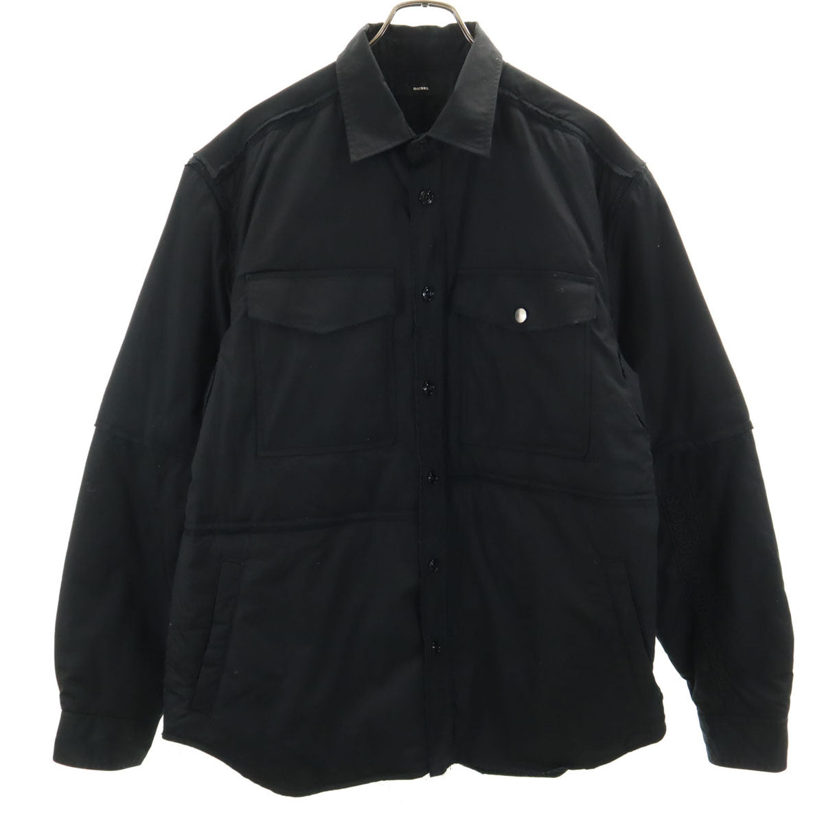 DIESEL ディーゼル 2WAY 中綿ジャケット L ブラック メンズ