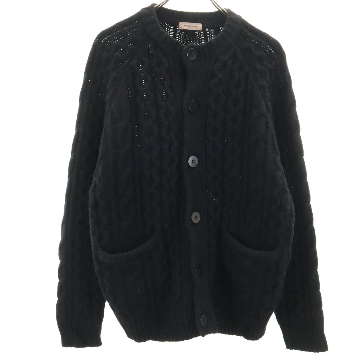 BEAMS LIGHTS ビームスライツ 長袖 ニットカーディガン S ブラック メンズ
