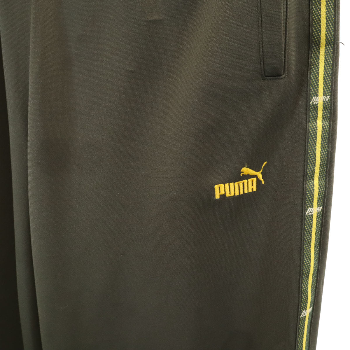 PUMA プーマ 90s オールド ヒットユニオン製 トラックジャケット 上下 セットアップ O カーキ ジャージ メンズ