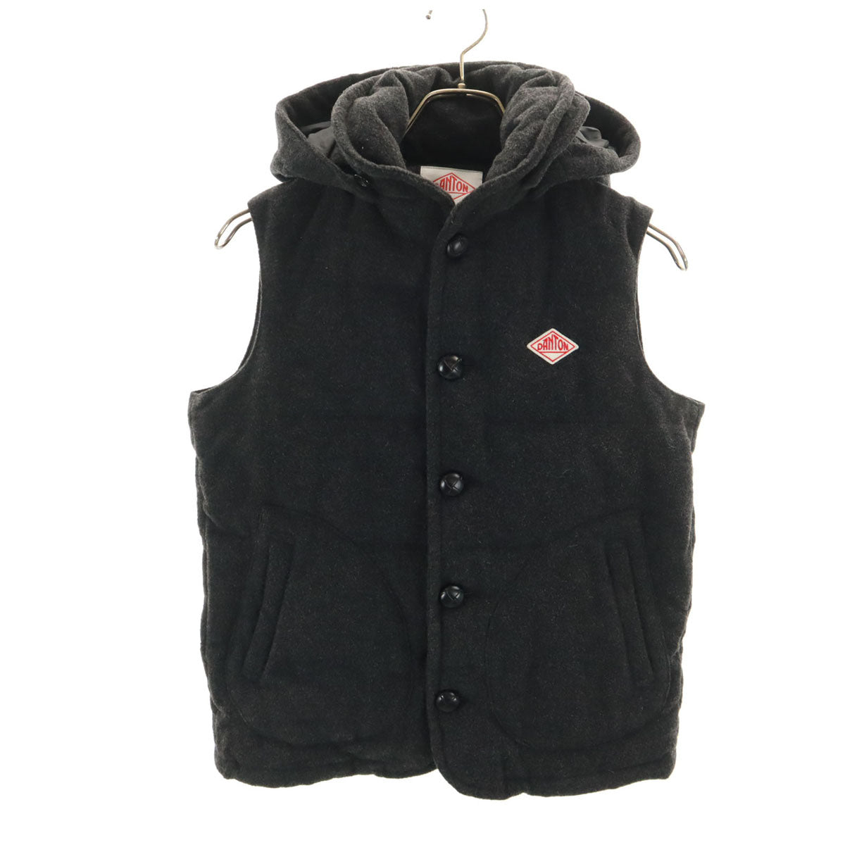 Danton ダントン ウールモッサ ダウンベスト 34 グレー BEAMS 別注 レディース