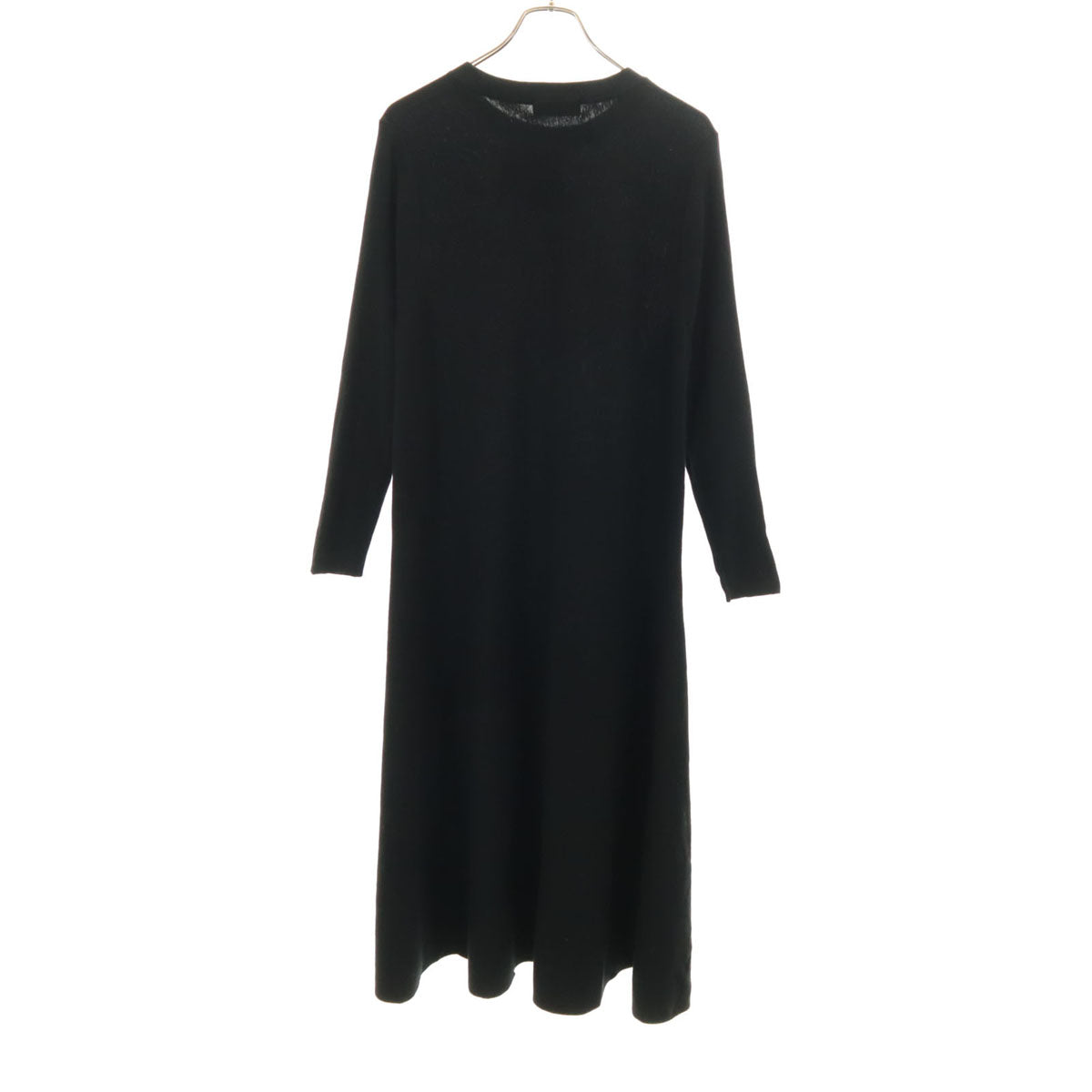 SLOBE IENA スローブイエナ 未使用 長袖 ウォッシャブル フレア ロング ワンピース F ブラック タグ付き レディース
