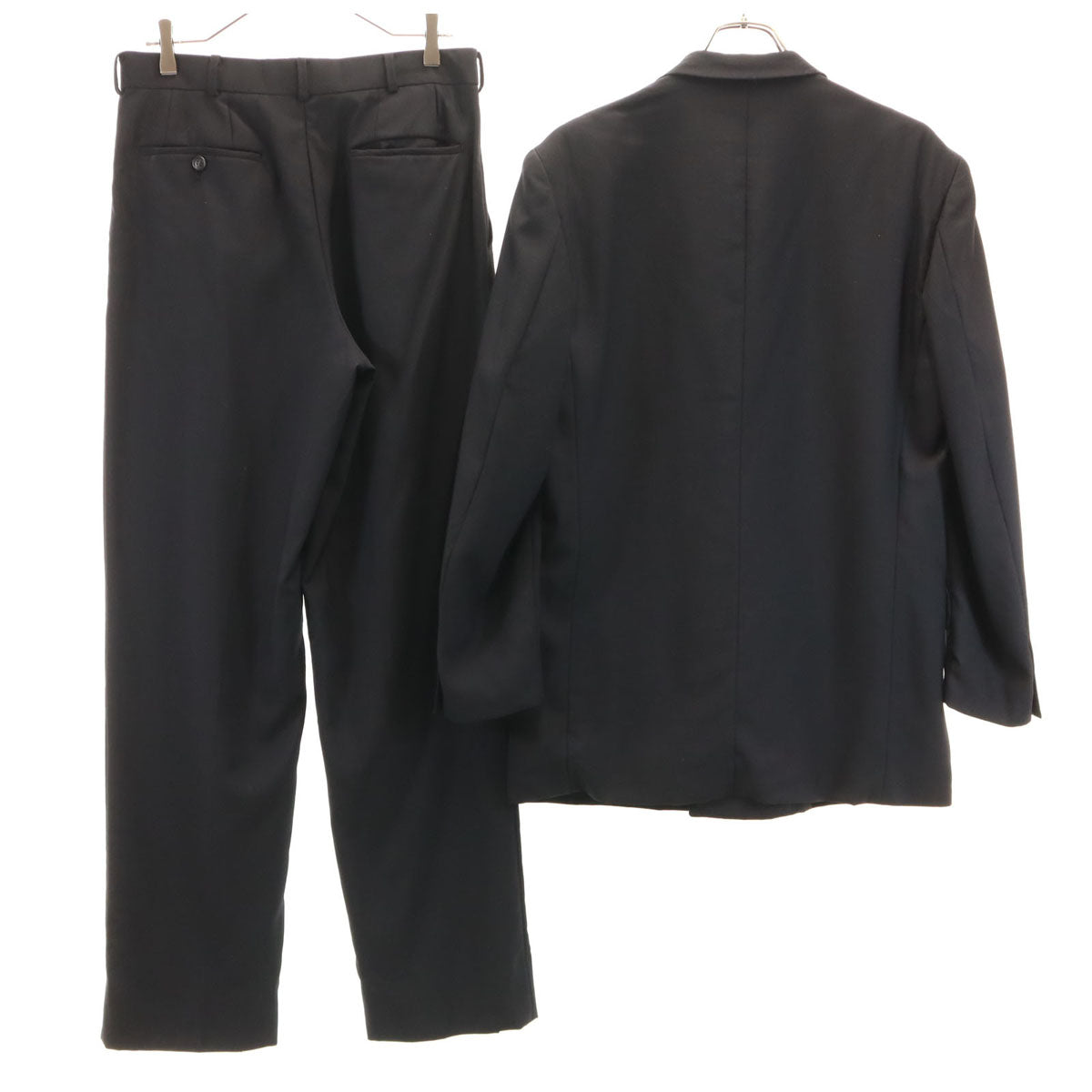 MIYAKE DESIGN STUDIO ミヤケデザインスタジオ 90s 1995年 日本製 オールド ダブル スーツ 上下 セットアップ 8 ブラック イッセイミヤケ メンズ