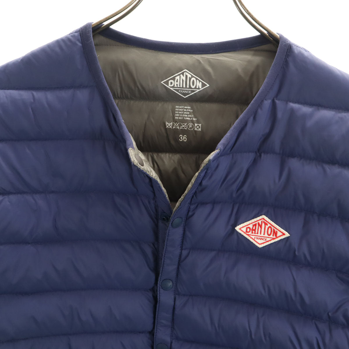 Danton ダントン インナー ダウンジャケット 36 ネイビー レディース