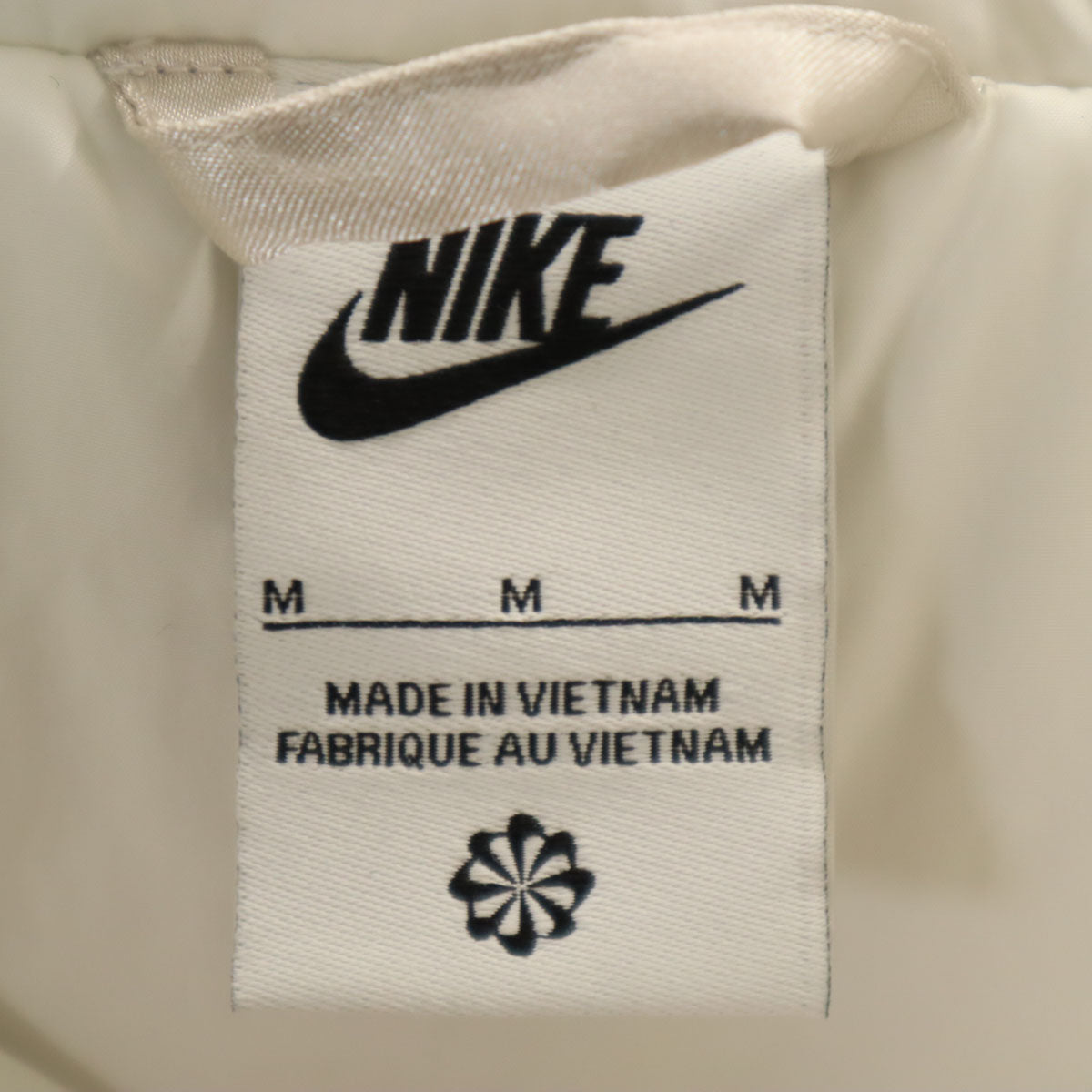 NIKE ナイキ バックロゴ ウーブン アノラックパーカー M アイボリー ジャケット プルオーバー フーディー レディース