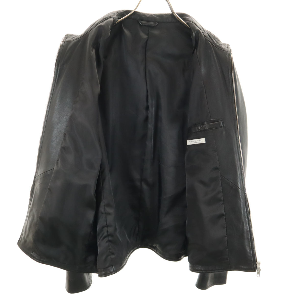 JOURNAL STANDARD ジャーナルスタンダード シープスキン レザー シングルライダースジャケット L ブラック メンズ