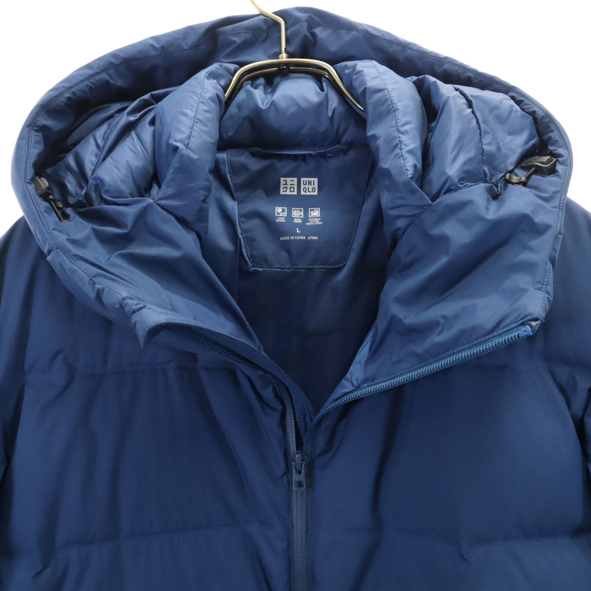 UNIQLO ユニクロ シームレス ダウンジャケット L ネイビー系 メンズ