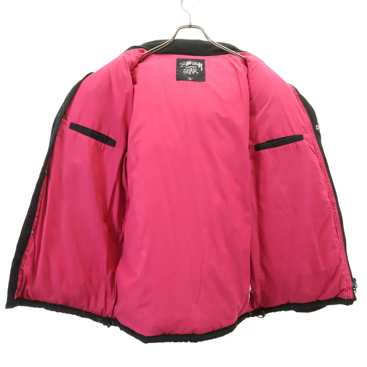 STUSSY ステューシー ダウンジャケット L ブラック系 GEAR メンズ