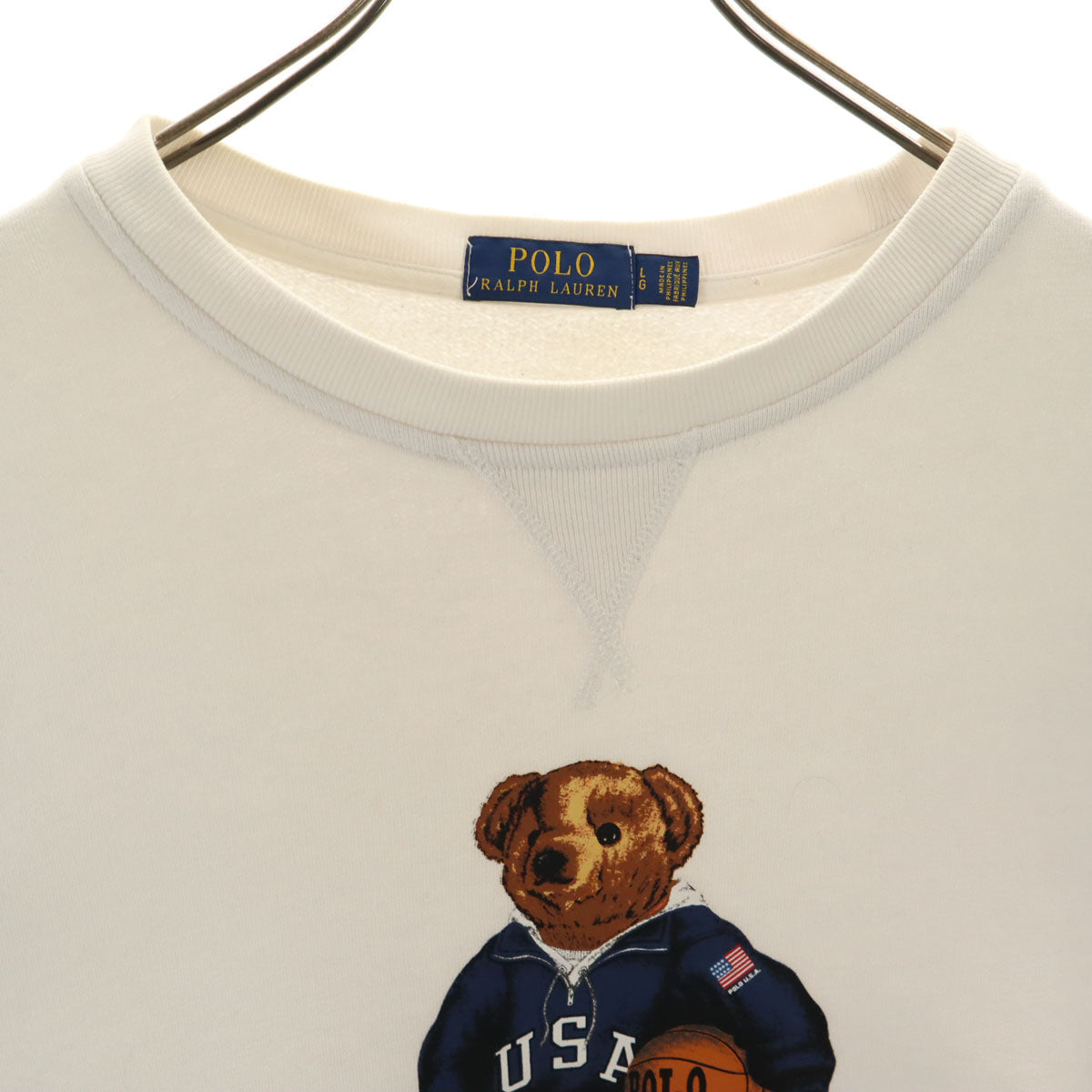 POLO RALPH LAUREN ポロラルフローレン 長袖 スウェット L ホワイト系 トレーナー 裏起毛 メンズ