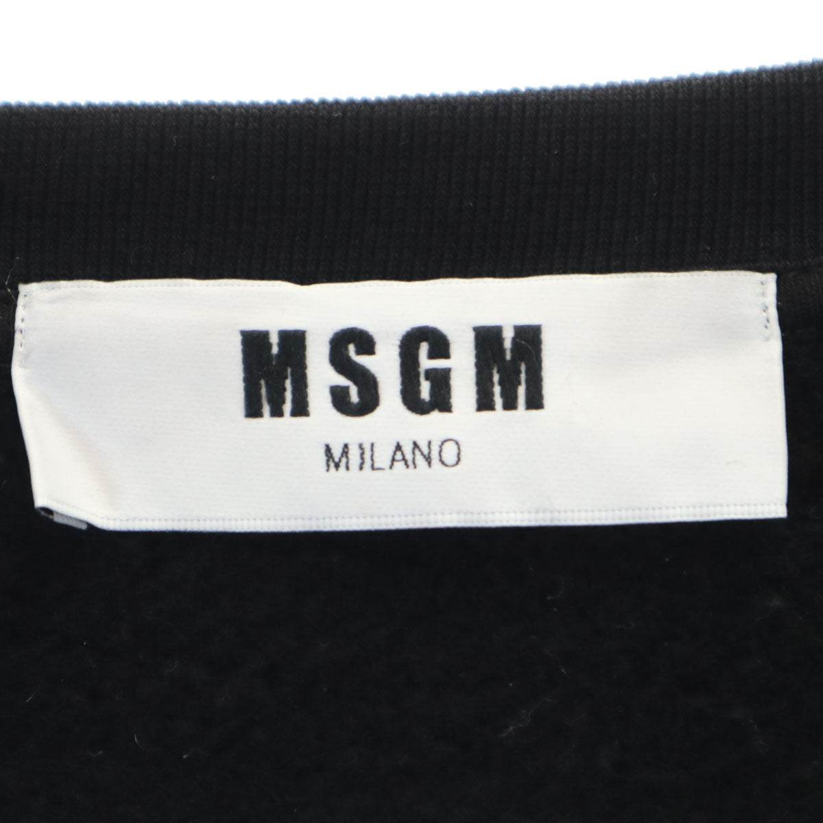 MSGM エムエスジーエム イタリア製 長袖 フリル スウェット トレーナー S ブラック 裏起毛 レディース
