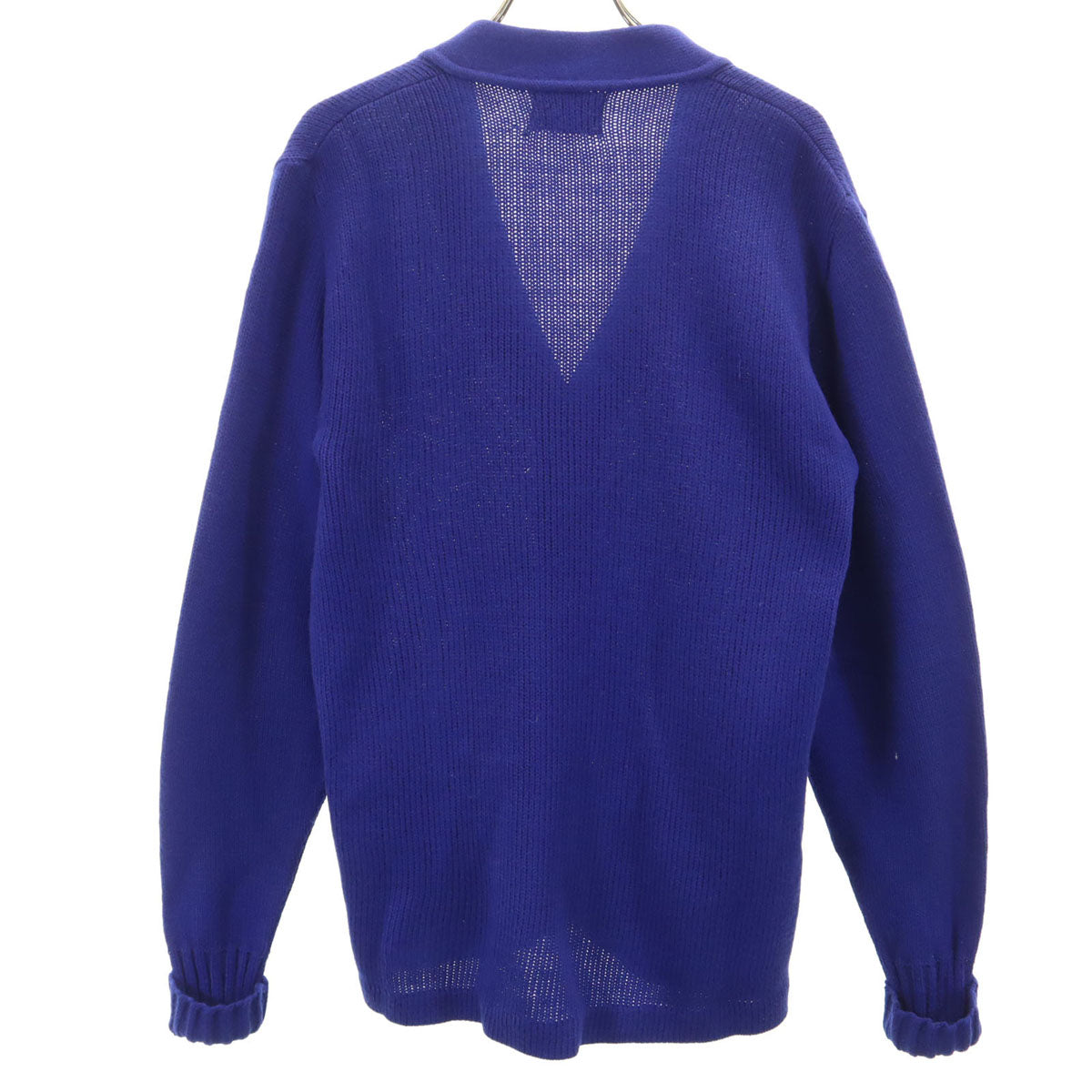 bpc BRISTOL PRODUCT COMPANY 70s ヴィンテージ 長袖 Vネック ニットカーディガン 38 青紫 レディース