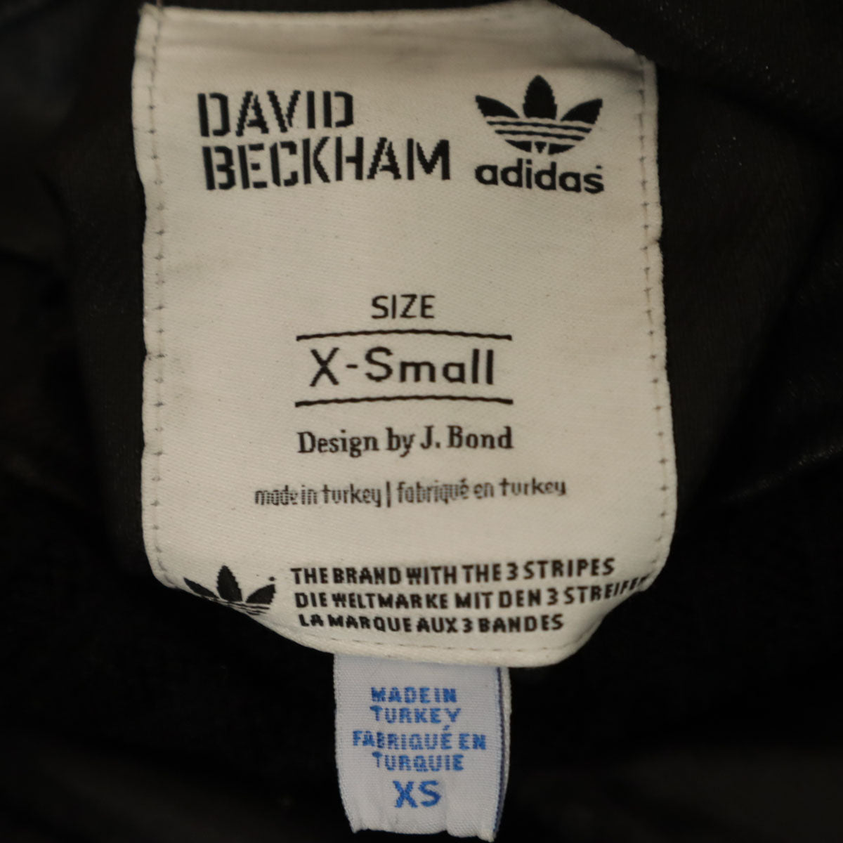 adidas アディダス David Beckham デビットベッカム コラボ 3WAY フェイクレザー ジャケット XS ブラック メンズ