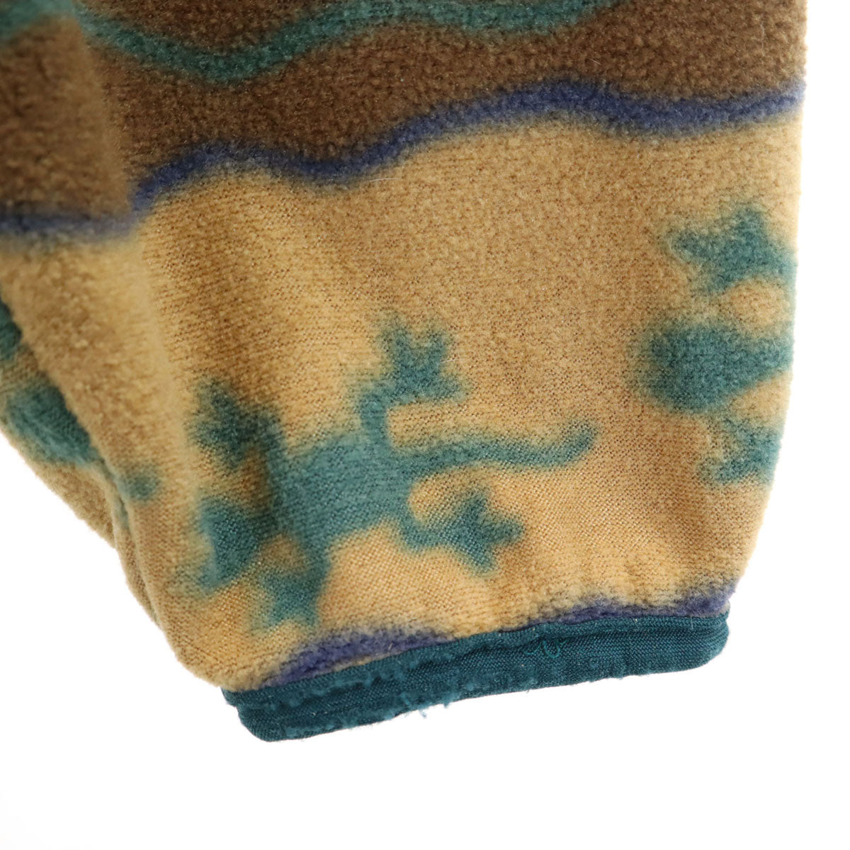 L.L.Bean エルエルビーン 80s ヴィンテージ トカゲ柄 総柄 プルオーバー フリースジャケット ブラウン アウトドア メンズ