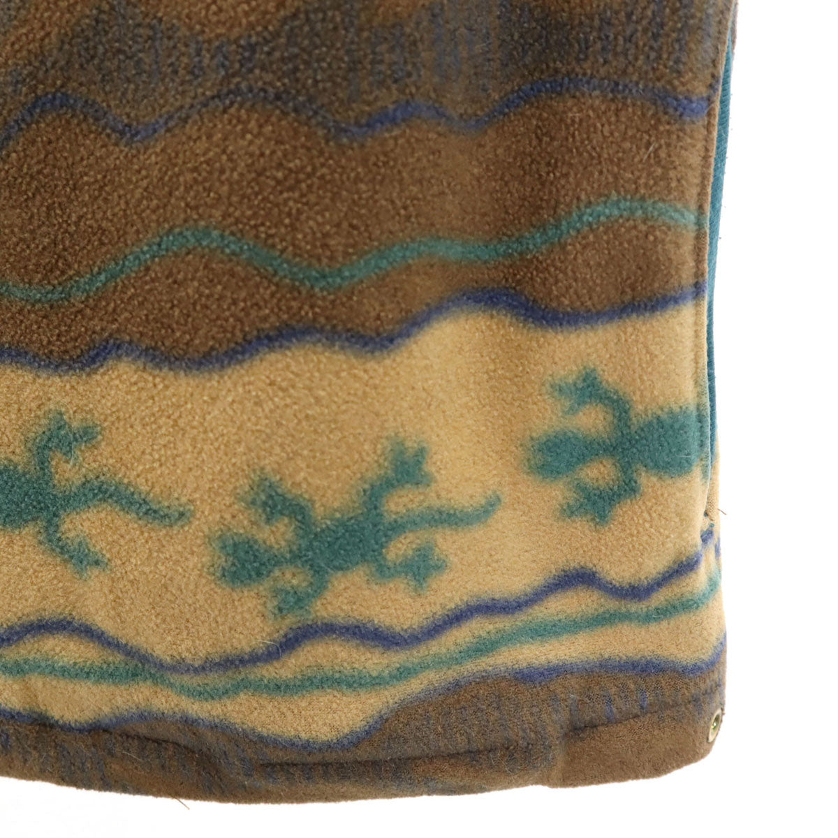 L.L.Bean エルエルビーン 80s ヴィンテージ トカゲ柄 総柄 プルオーバー フリースジャケット ブラウン アウトドア メンズ