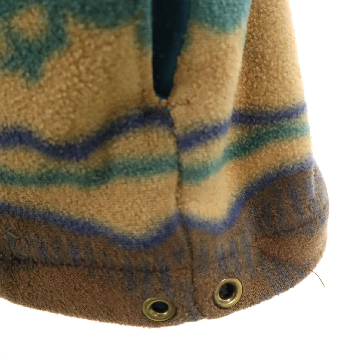 L.L.Bean エルエルビーン 80s ヴィンテージ トカゲ柄 総柄 プルオーバー フリースジャケット ブラウン アウトドア メンズ