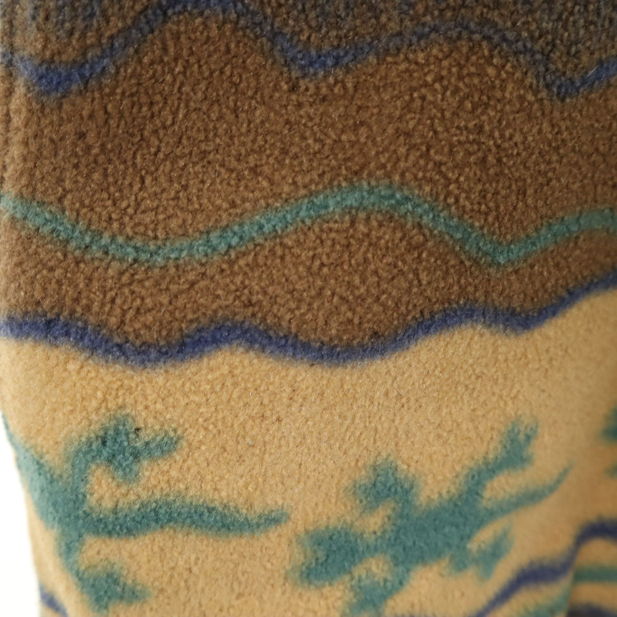 L.L.Bean エルエルビーン 80s ヴィンテージ トカゲ柄 総柄 プルオーバー フリースジャケット ブラウン アウトドア メンズ