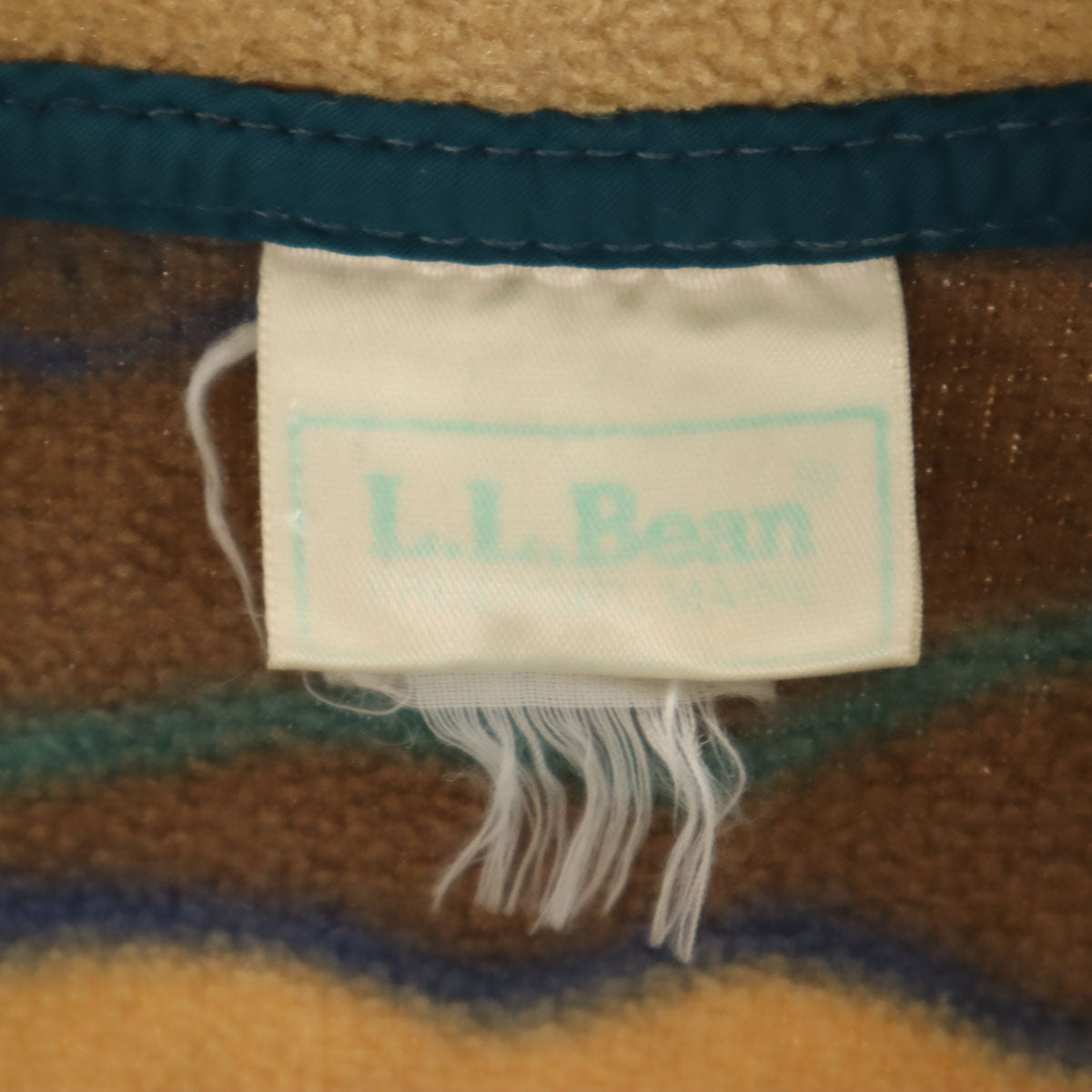 L.L.Bean エルエルビーン 80s ヴィンテージ トカゲ柄 総柄 プルオーバー フリースジャケット ブラウン アウトドア メンズ