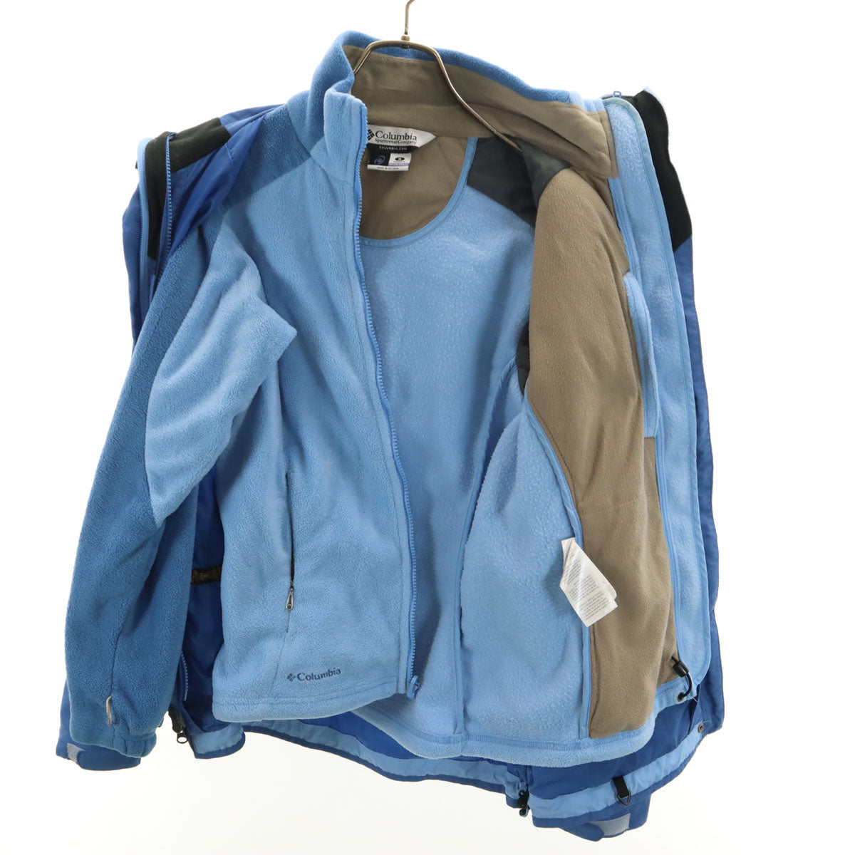 Columbia コロンビア マウンテンパーカー S ブルー系 ライナー付き アウトドア ジャケット レディース