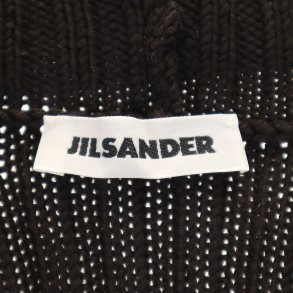 ジルサンダー イタリア製 長袖 セーター 36 ブラウン JIL SANDER リブニット レディース