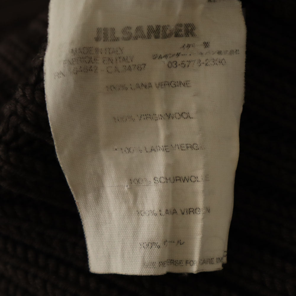 JIL SANDER ジルサンダー イタリア製 長袖 セーター 36 ブラウン リブニット レディース