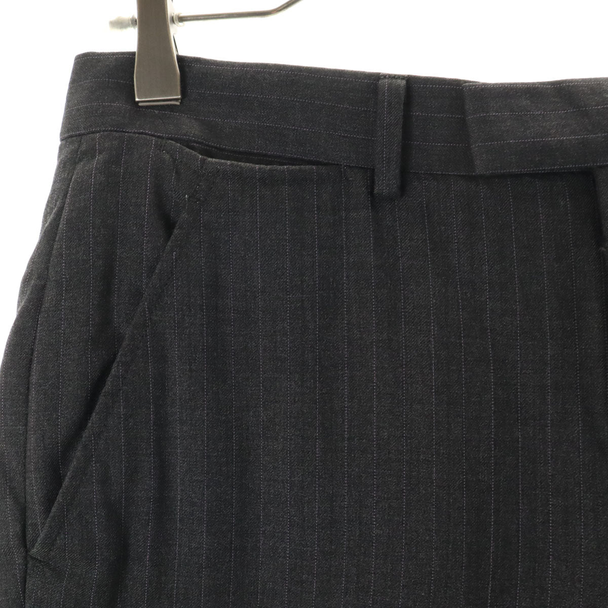 Paul Smith ポールスミス 日本製 ウール ストライプ柄 スーツ 上下 セットアップ M グレー 衣装カバー付き メンズ