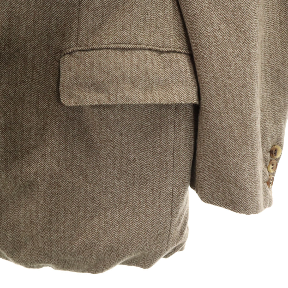 Belvest ベルベスト 80s 90s イタリア製 ヴィンテージ ヘリンボーン柄 スーツ 上下 セットアップ 48/不明 ベージュ系 メンズ