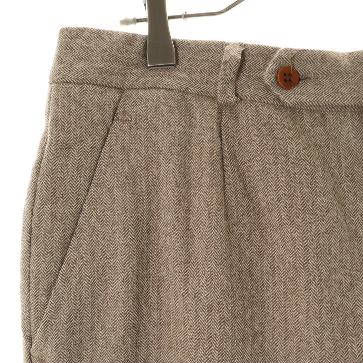 Belvest ベルベスト 80s 90s イタリア製 ヴィンテージ ヘリンボーン柄 スーツ 上下 セットアップ 48/不明 ベージュ系 メンズ