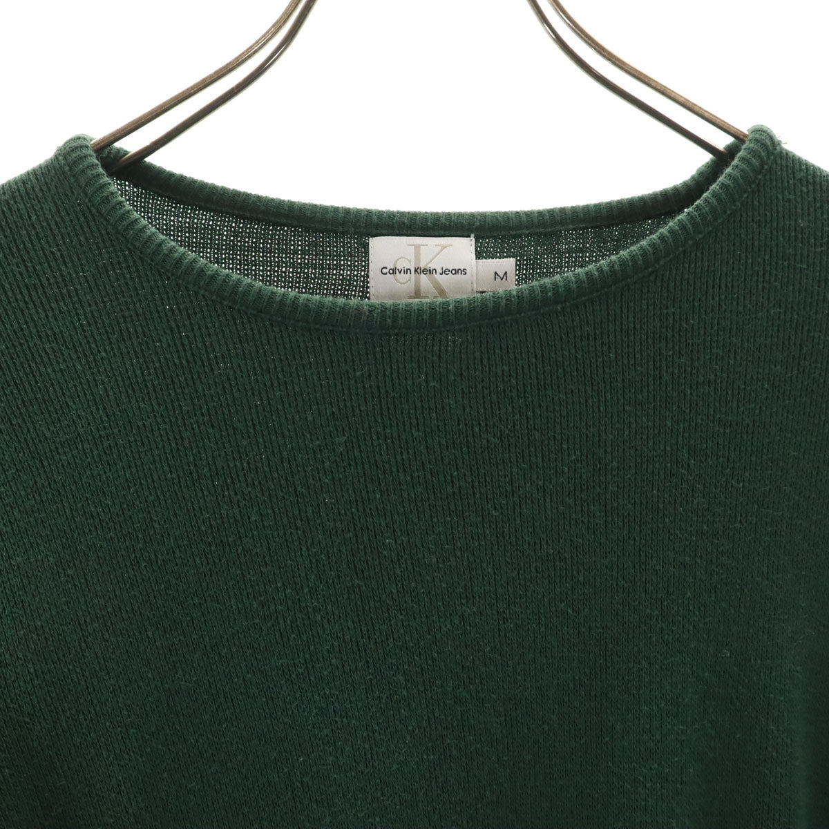 Calvin klein Jeans カルバンクラインジーンズ 90s USA製 オールド 長袖 セーター M 深緑 ニット メンズ