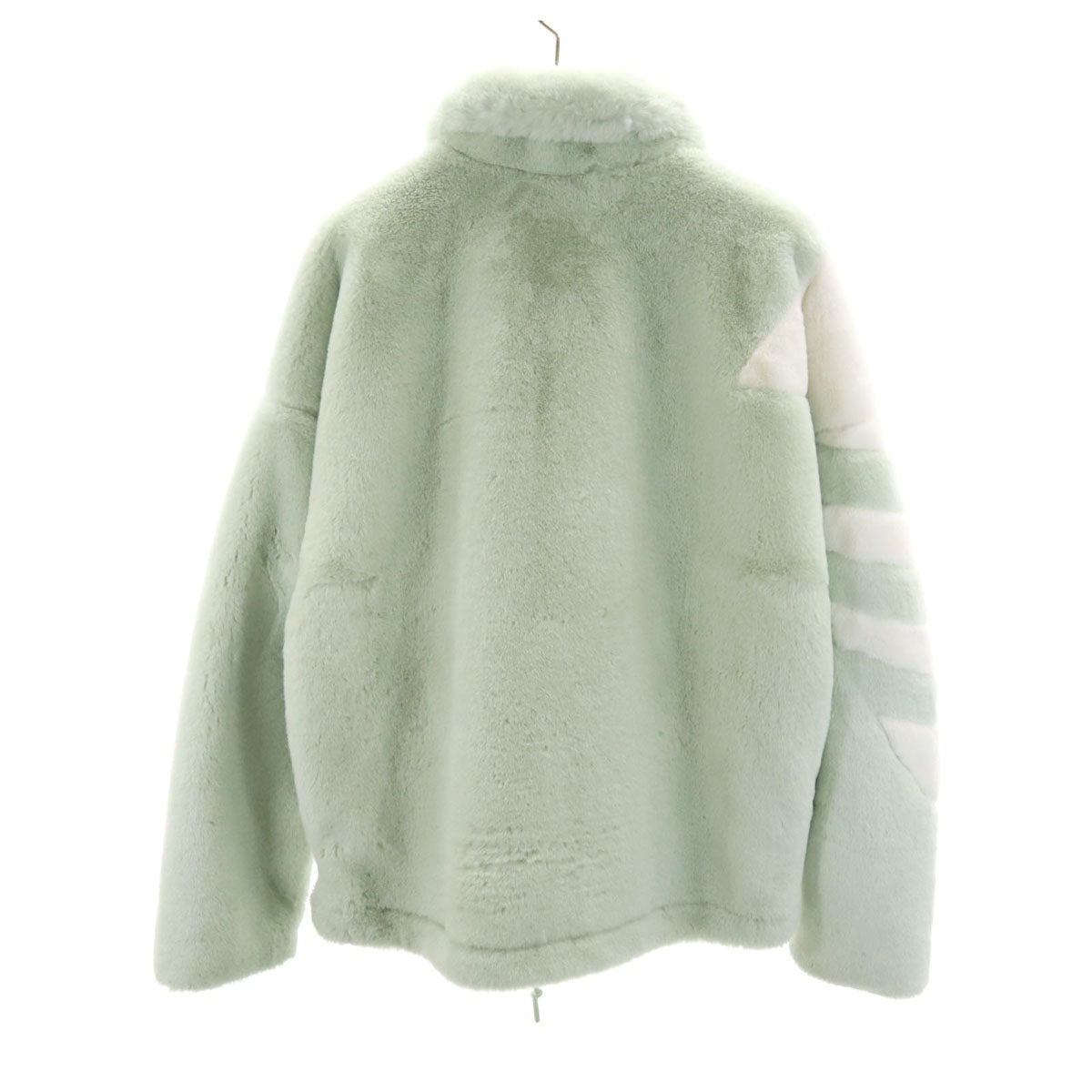 adidas Originals アディダスオリジナルス トレフォイルロゴ フェイクファー トラックジャケット M ミント系 メンズ