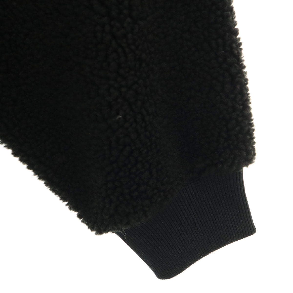 FORSOMEONE フォーサムワン 長袖 ボア ジップパーカー 48 ブラック メンズ