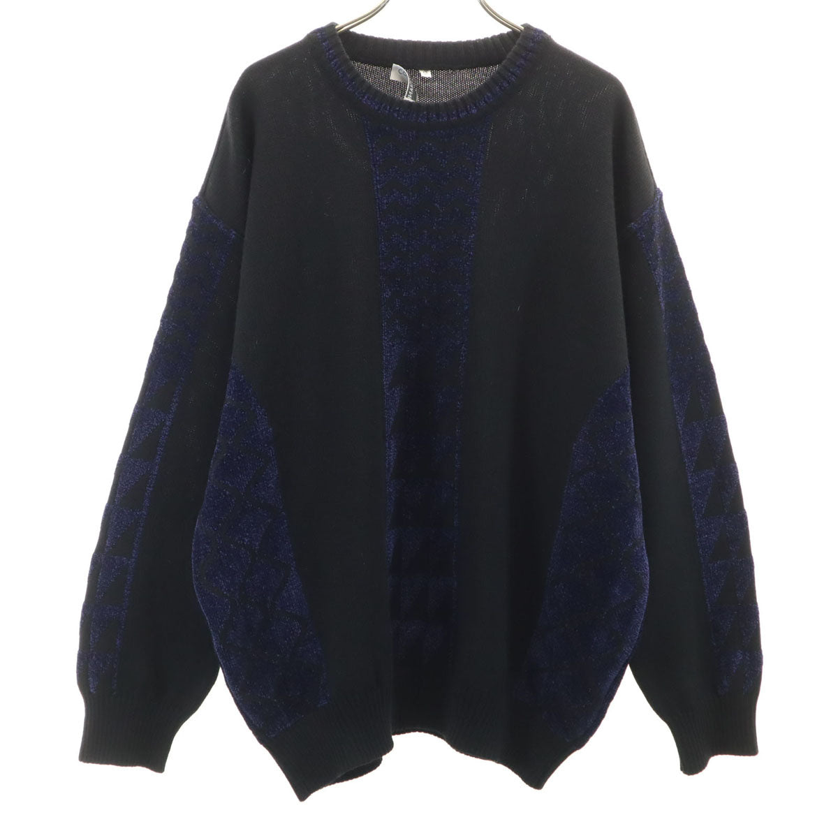 CRUCIANI クルチアーニ イタリア製 ウールブレンド 長袖 セーター 52 ブラック ニット メンズ