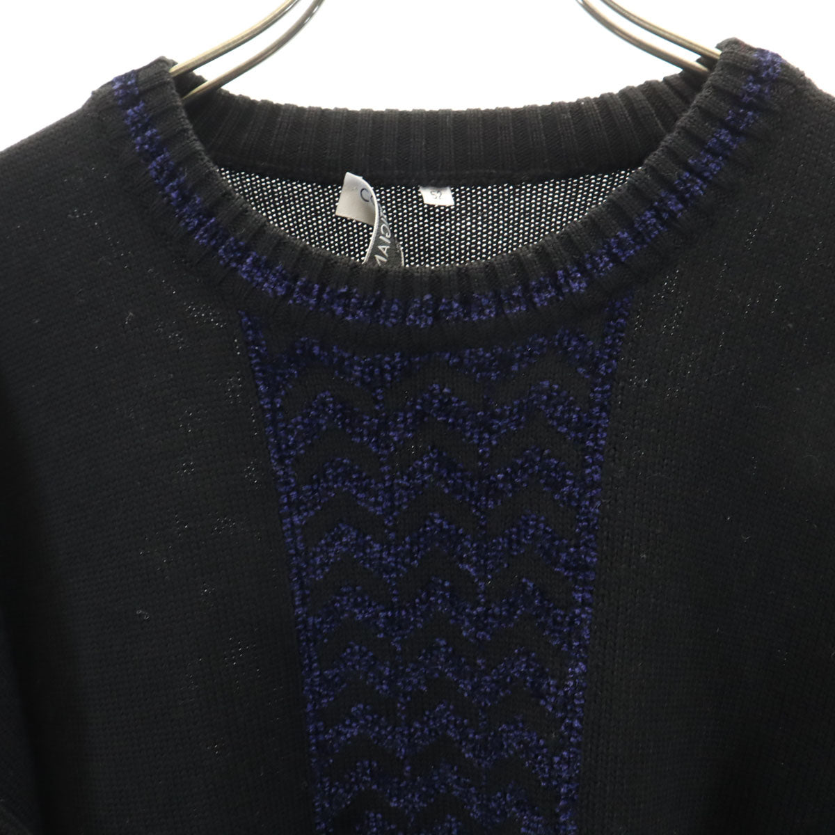 CRUCIANI クルチアーニ イタリア製 ウールブレンド 長袖 セーター 52 ブラック ニット メンズ