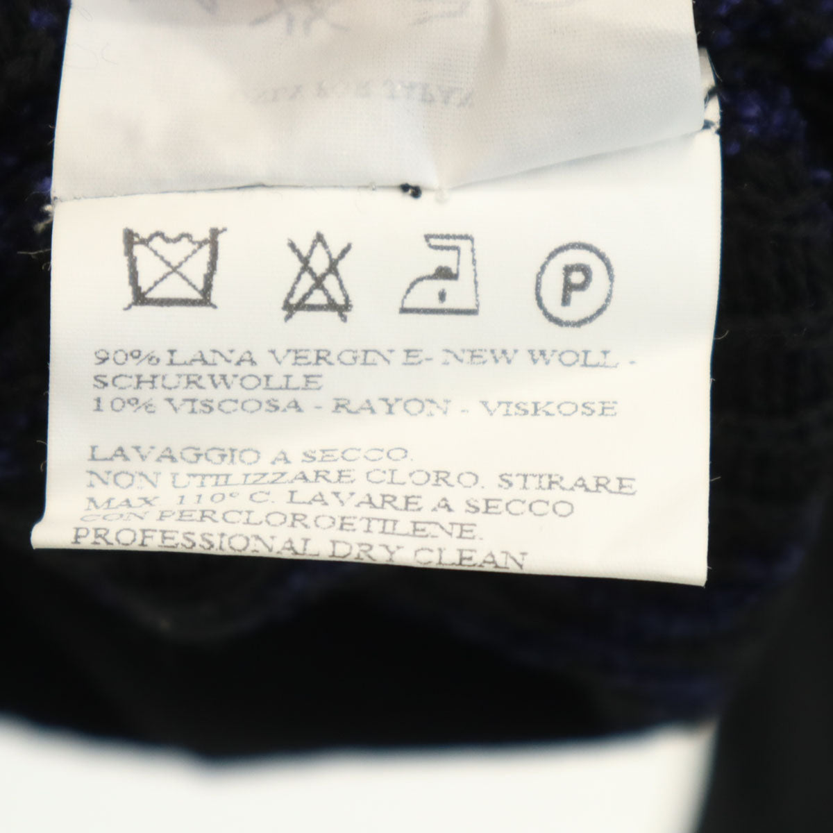 CRUCIANI クルチアーニ イタリア製 ウールブレンド 長袖 セーター 52 ブラック ニット メンズ