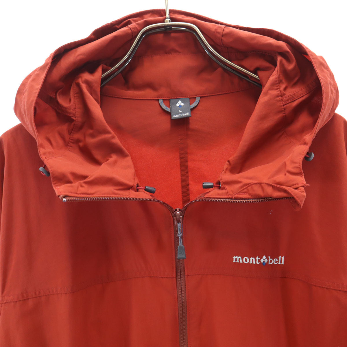 mont-bell モンベル アウトドア ＃1103245 フード ナイロンジャケット L レッド メンズ