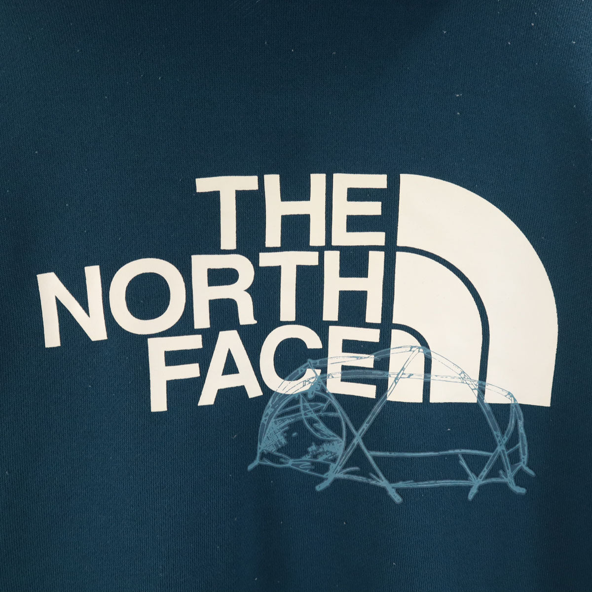 THE NORTH FACE ノースフェイス バック ハーフ ドーム 長袖 スウェットパーカー M 青緑 NT62135 アウトドア メンズ