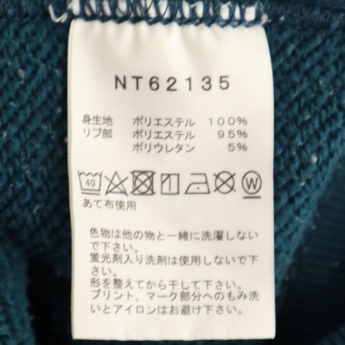 THE NORTH FACE ノースフェイス バック ハーフ ドーム 長袖 スウェットパーカー M 青緑 NT62135 アウトドア メンズ