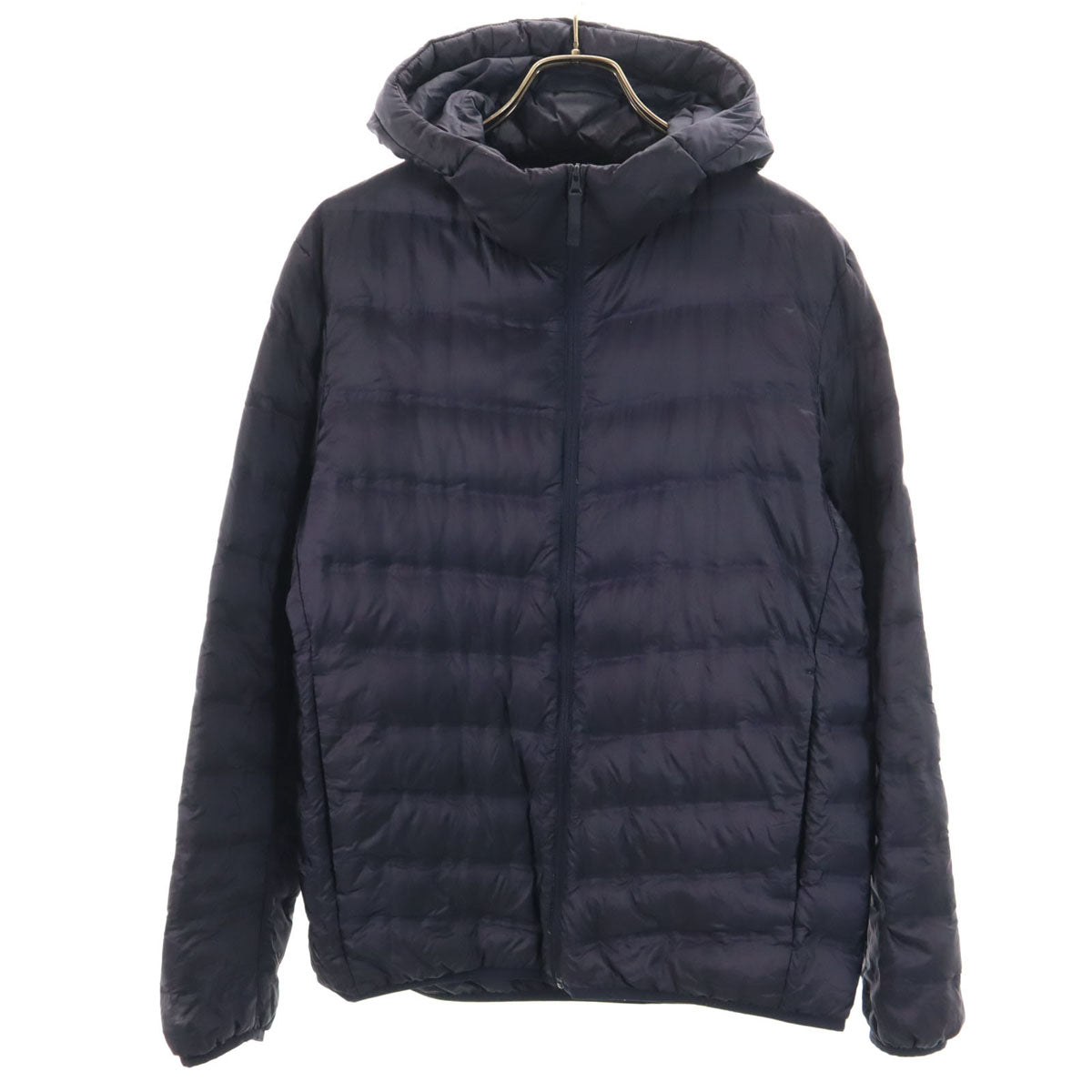 UNIQLO ユニクロ ナイロン ライトダウンジャケット L ネイビー系 メンズ