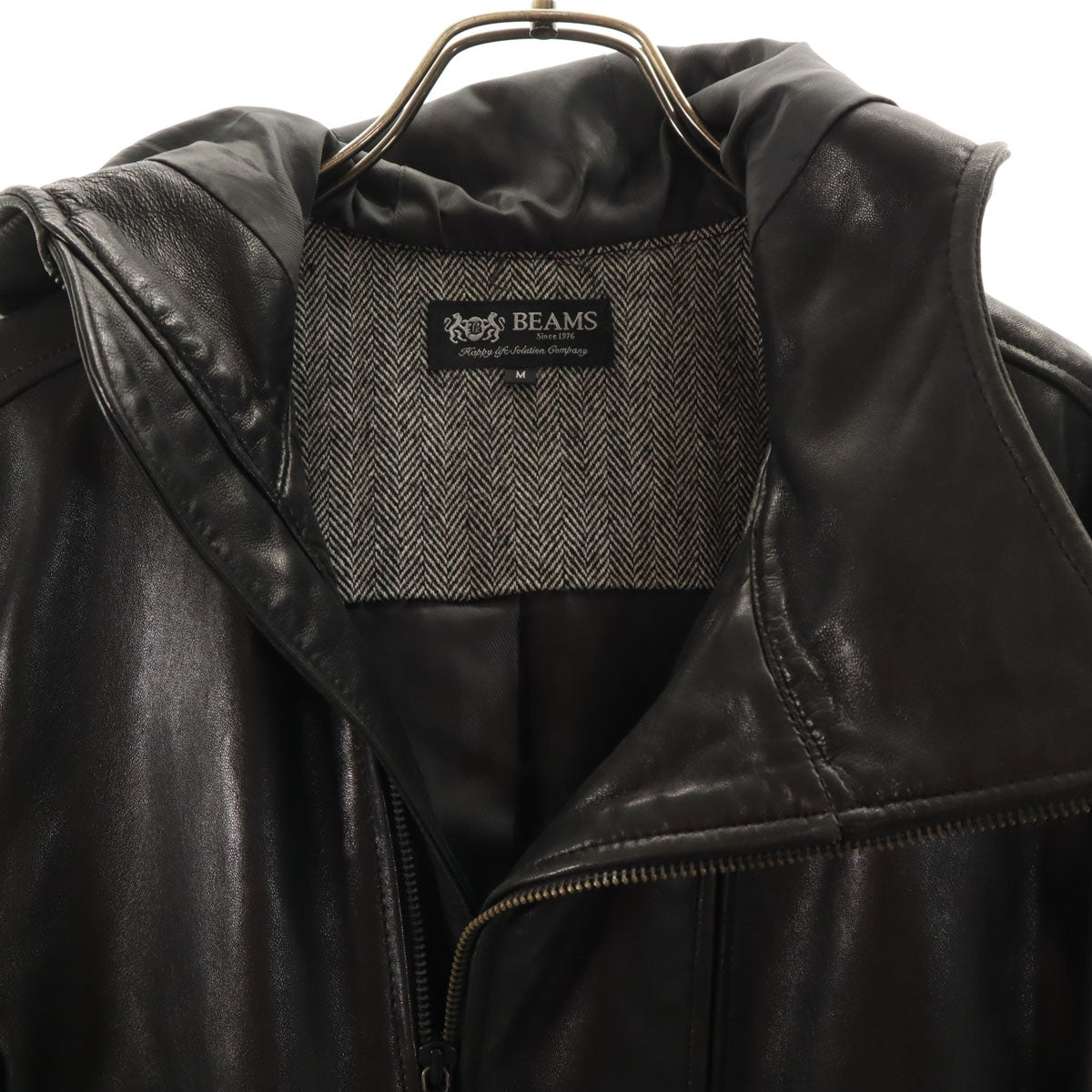 BEAMS ビームス レザージャケット M ブラック系 メンズ