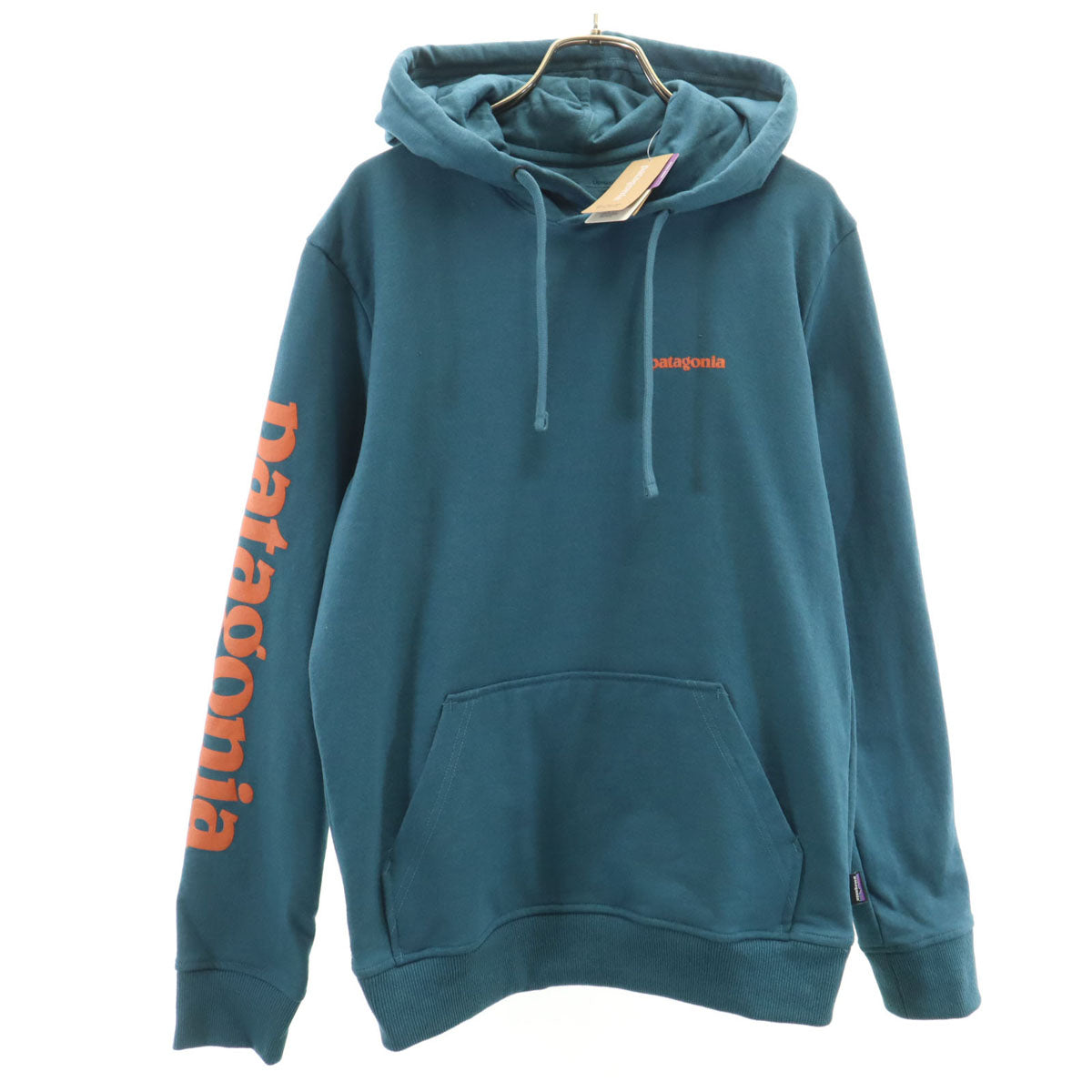 未使用 patagonia パタゴニア 長袖 スウェットパーカー S 青緑 39566SP19 アウトドア 裏起毛 メンズ