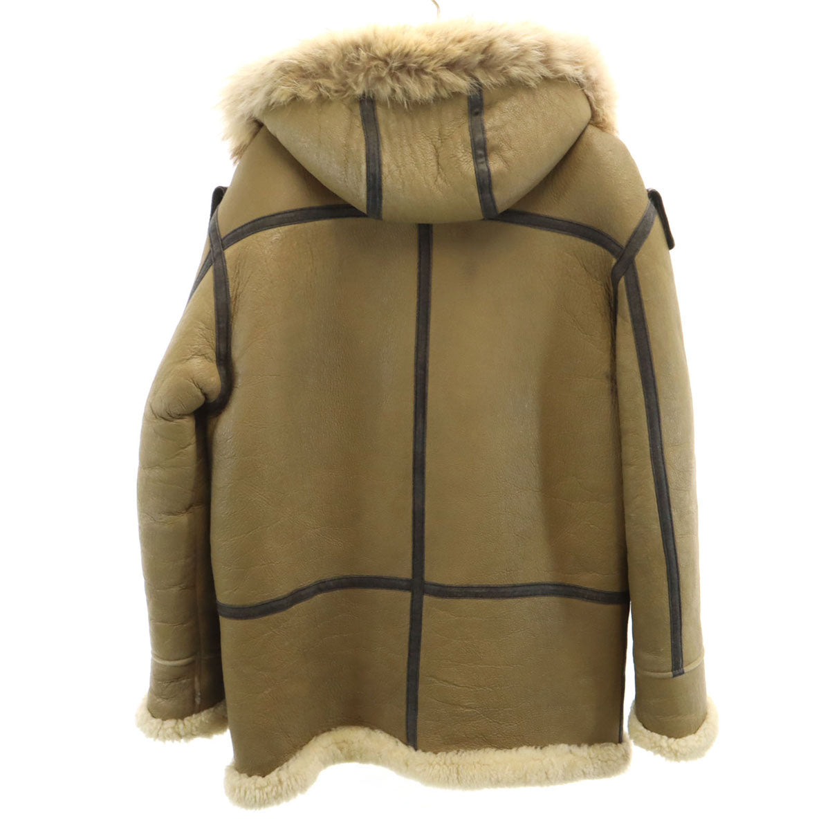 MILITARY CLOTHING 韓国製 B-7 ムートン フライトジャケット S ベージュ 羊革 メンズ