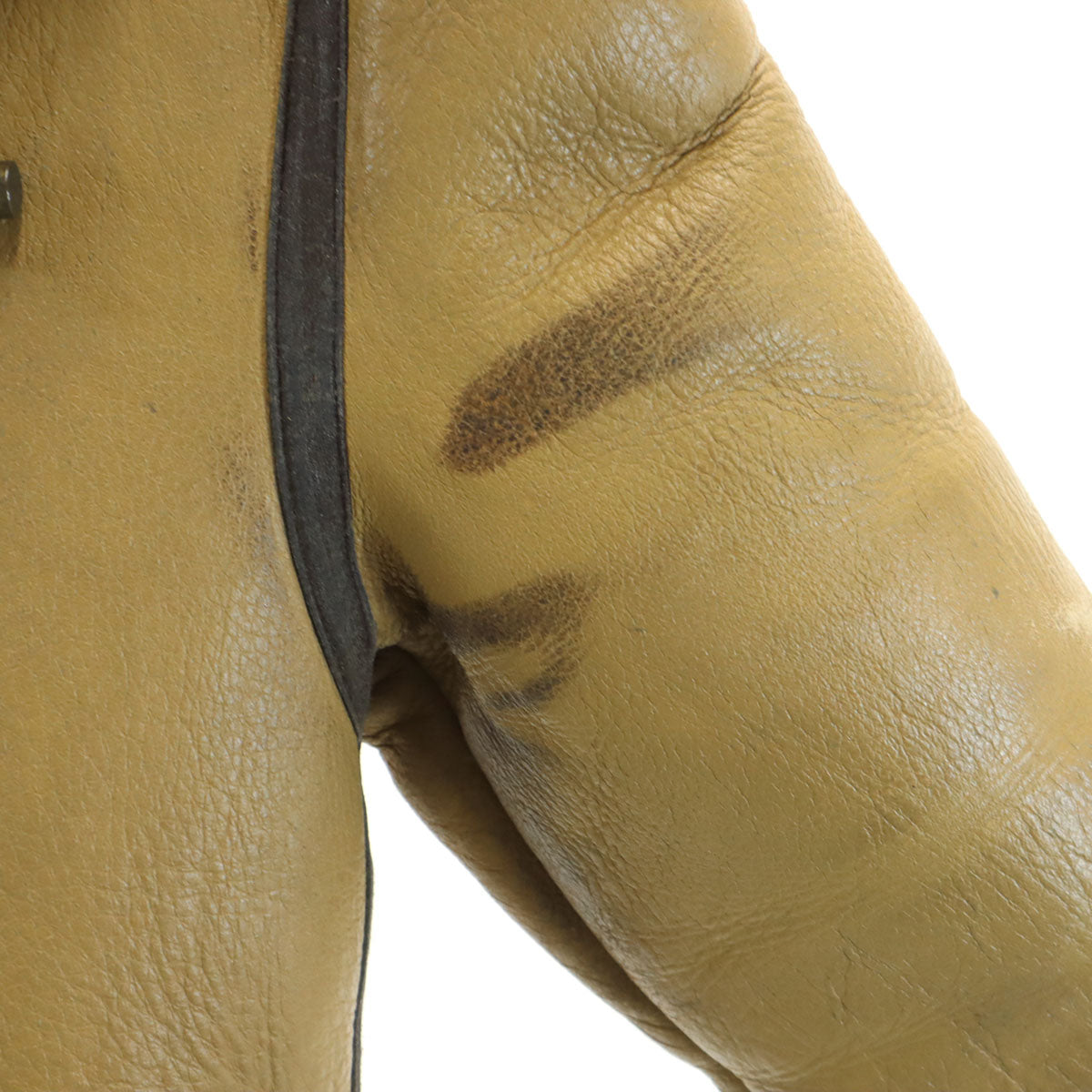 MILITARY CLOTHING 韓国製 B-7 ムートン フライトジャケット S ベージュ 羊革 メンズ