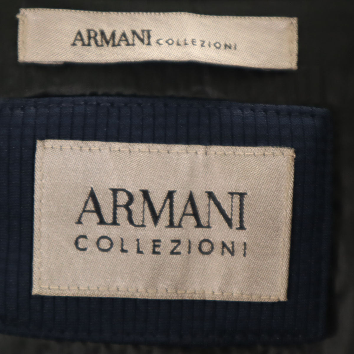 美品 ARMANI COLLEZIONI アルマーニコレッツォーニ 中綿ベスト 46 ネイビー メンズ