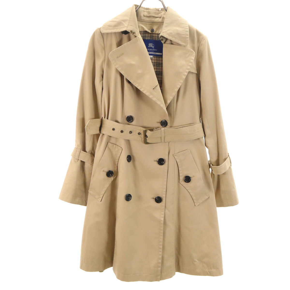 BURBERRY LONDON BLUE LABEL バーバリー ロンドン ブルーレーベル トレンチコート 40 ベージュ 三陽商会 ライナー付き レディース