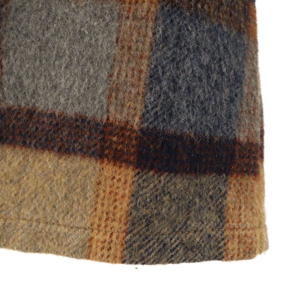 Silton シルトン 70s ヴィンテージ チェック柄 ウール シャツジャケット M ベージュ メンズ