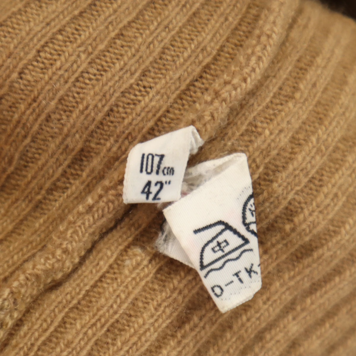 Dunhill ダンヒル スコットランド製 カシミヤ100％ アーガイル柄 長袖 Vネック セーター 42 ベージュ ニット メンズ