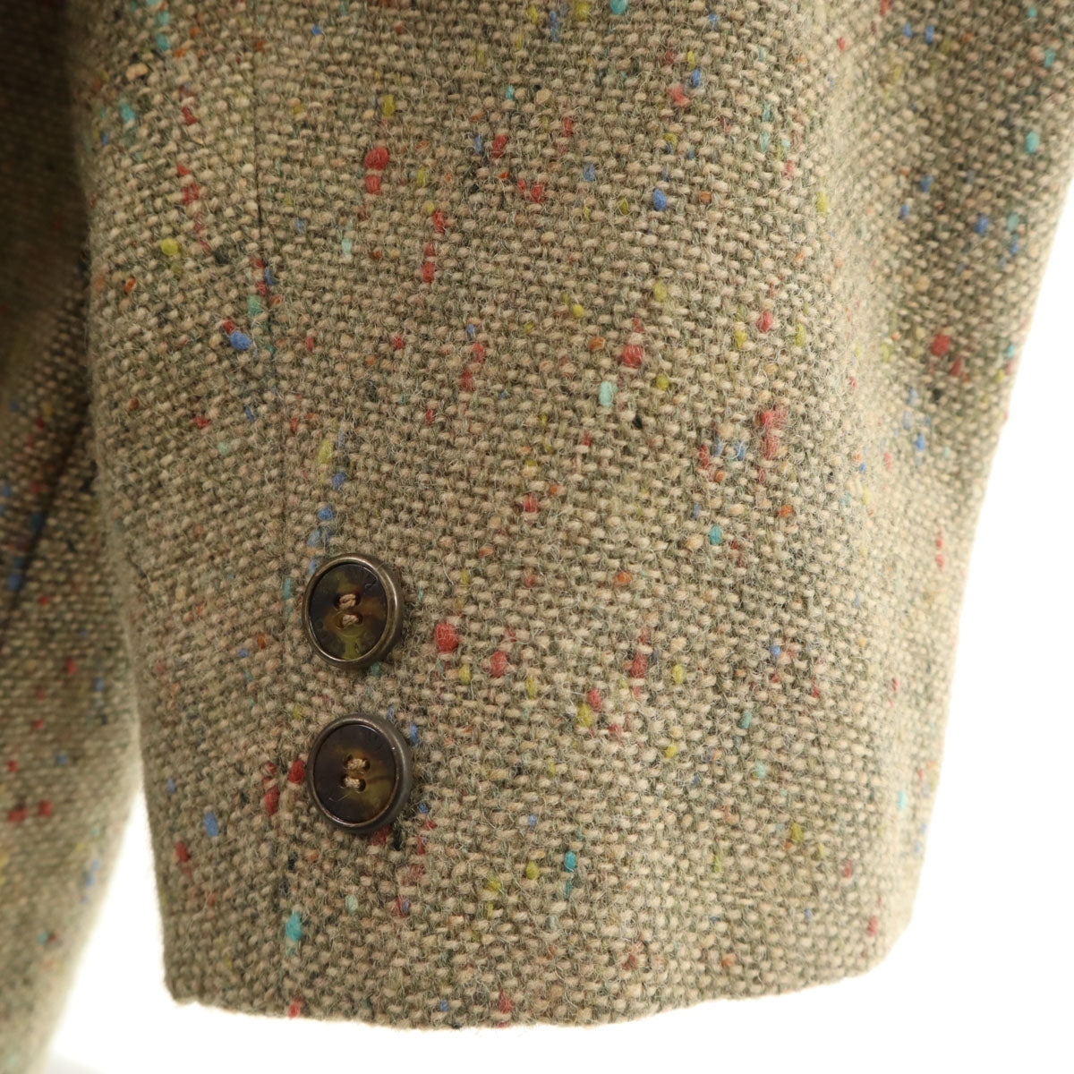 LANVIN STUDIO ランバンスタジオ 90s オールド ネップ テーラードジャケット 48 ベージュ メンズ