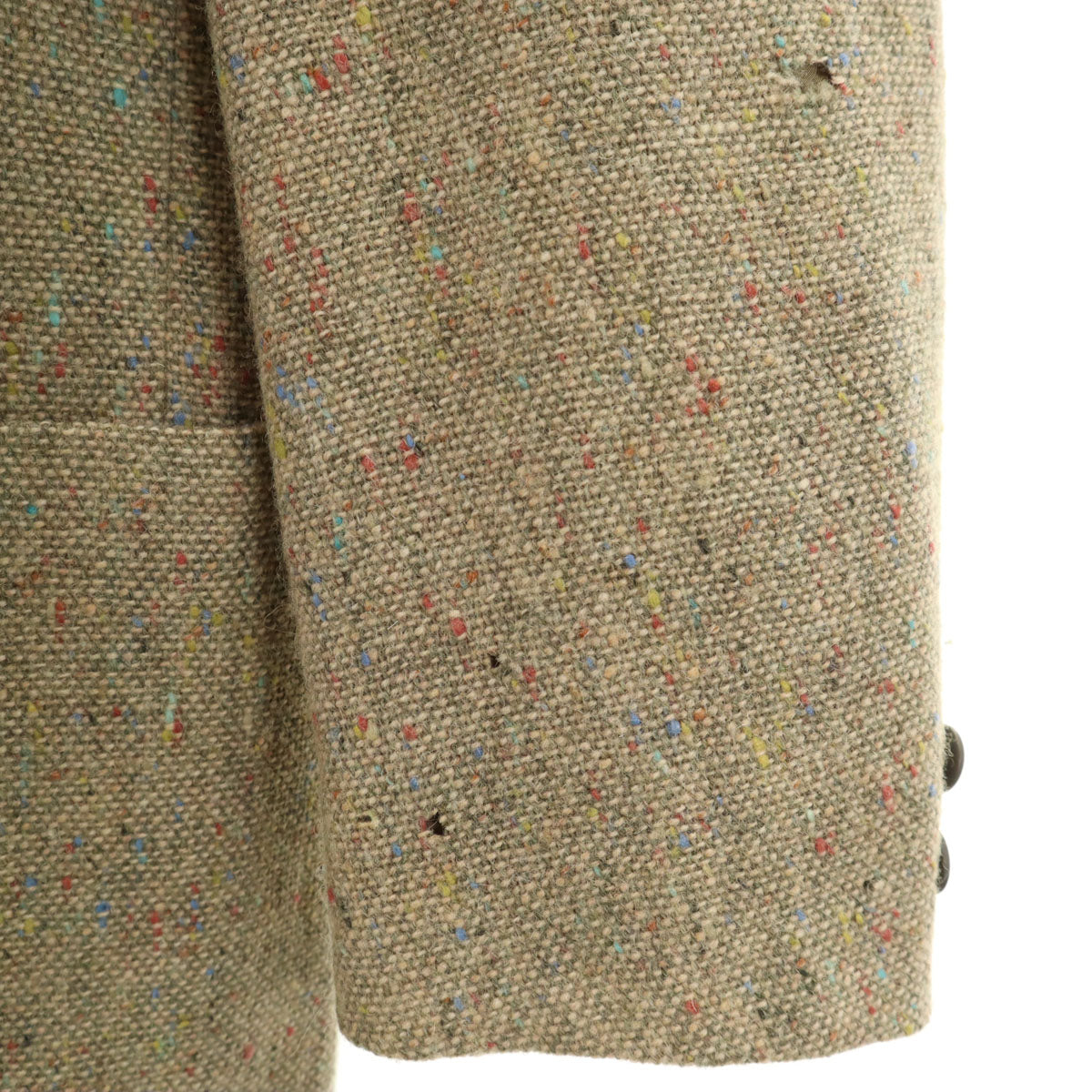 LANVIN STUDIO ランバンスタジオ 90s オールド ネップ テーラードジャケット 48 ベージュ メンズ