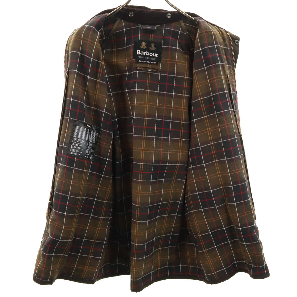Barbour バブアー イングランド製 CLASSIC BEAUFORT ワックス ジャケット ダークブラウン カバー付き メンズ